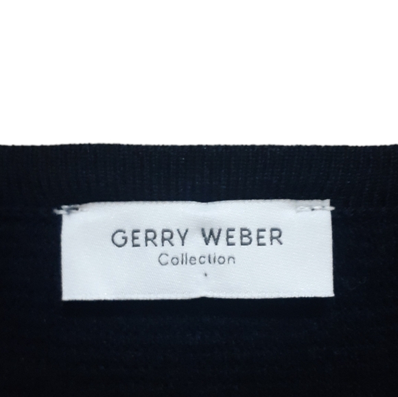 Gerry Weber Women's Stripe Block Ribbed Knit Sweater Black & White EU 44 US 14 - Picture 4 of 7